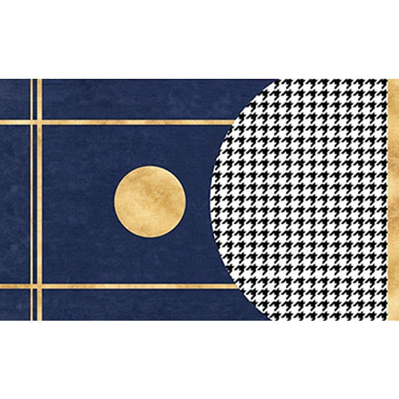 Multicolored Modern Rug Geometric Design Carpet Polyester Washable Indoor Rug for Living Room