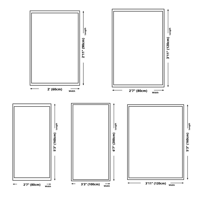 Green Living Room Rug Modern Abstract Indoor Carpet Polyester Anti-Split for Home Decoration