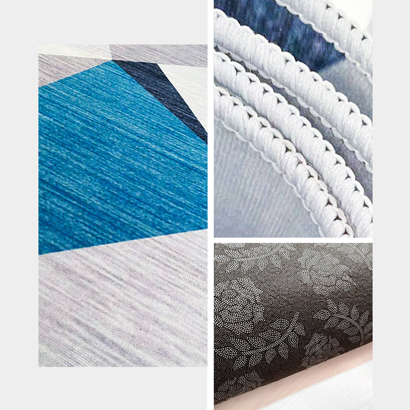 Green Living Room Rug Modern Abstract Indoor Carpet Polyester Anti-Split for Home Decoration