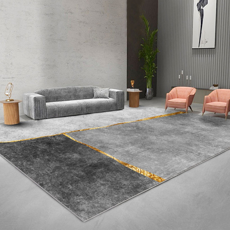 Dark Colored Graphic Design Area Rug Glam Polyester Rug Washable Indoor Carpet for Living Room