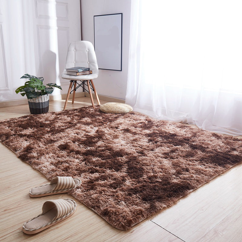 Bruin casual binnen tapijt polyester tie kleurstof tapijt wasbaar wastideedekap voor woonkamer