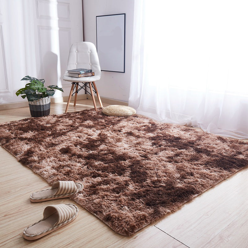 Bruin casual binnen tapijt polyester tie kleurstof tapijt wasbaar wastideedekap voor woonkamer