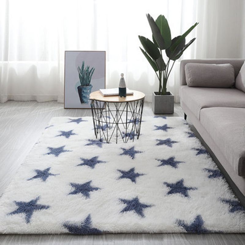 Tapis imprimé couleur contrastée noir et blanc, en Polyester, décontracté, lavable, pour la décoration de la maison