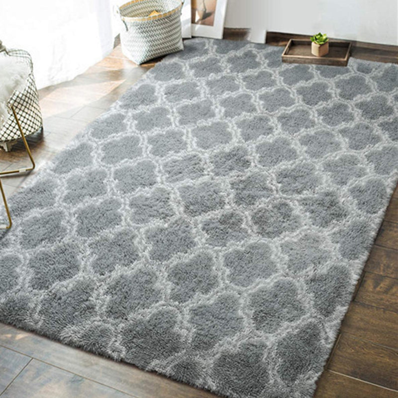 Tapis imprimé couleur contrastée noir et blanc, en Polyester, décontracté, lavable, pour la décoration de la maison