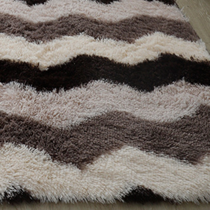 Tapis imprimé couleur contrastée noir et blanc, en Polyester, décontracté, lavable, pour la décoration de la maison