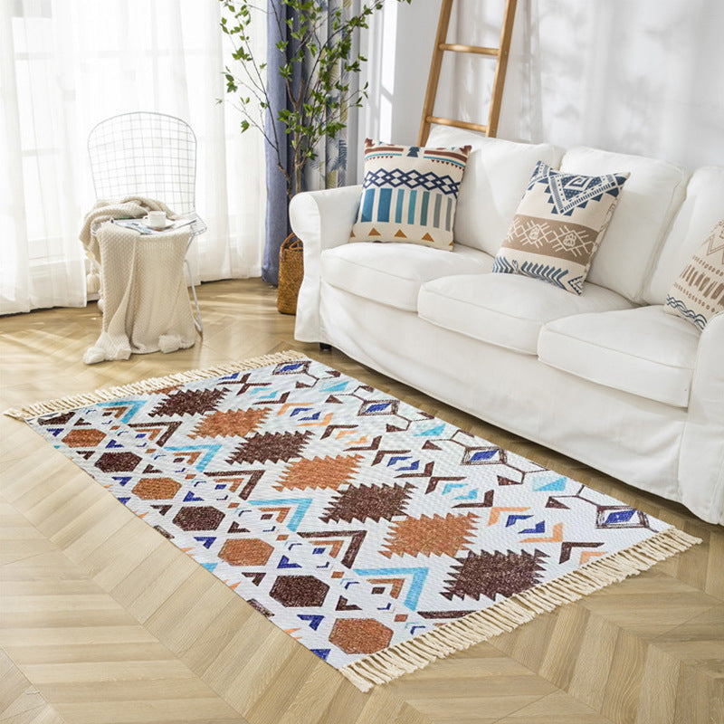 Rapis Bohemian Bohemian Bohemian Elegy Polyester Modèle tapis intérieur Fringe pour le salon