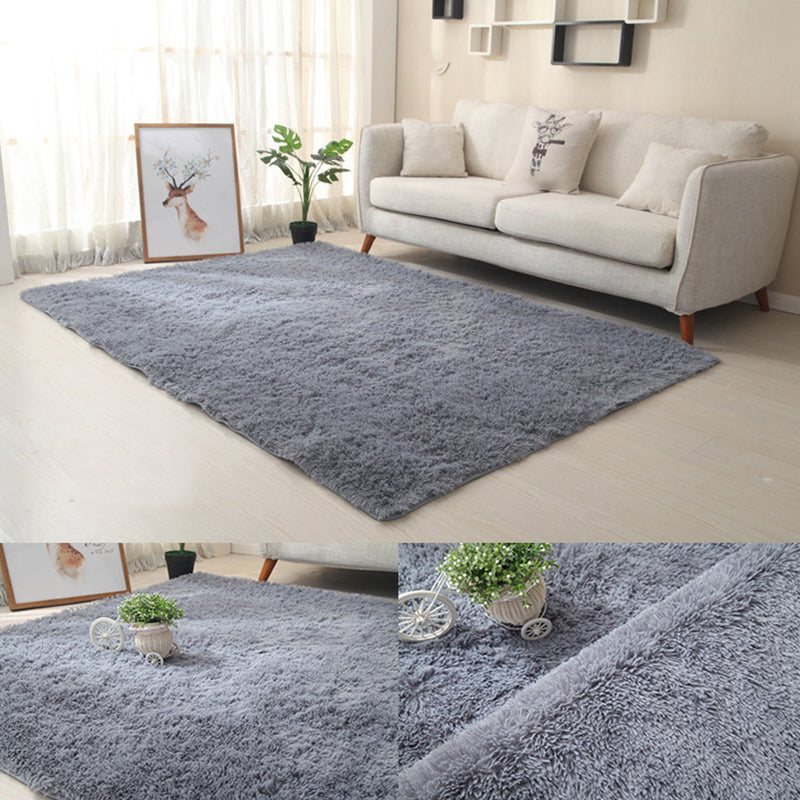 Tapis de chambre intérieure violet tapis de couleur pure décontractée en polyester