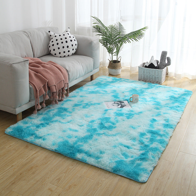 Modern Tie dye Shag Carpet Polyester Indoor Rug Non-Slip Backing Area Carpet for Living Room