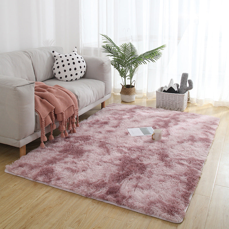 Modern Tie dye Shag Carpet Polyester Indoor Rug Non-Slip Backing Area Carpet for Living Room