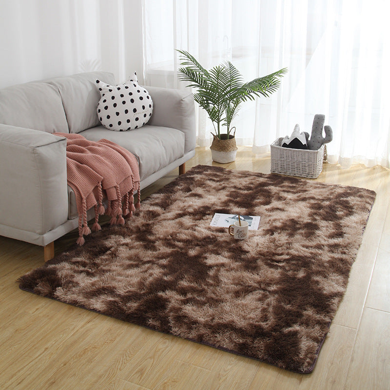 Modern Tie dye Shag Carpet Polyester Indoor Rug Non-Slip Backing Area Carpet for Living Room