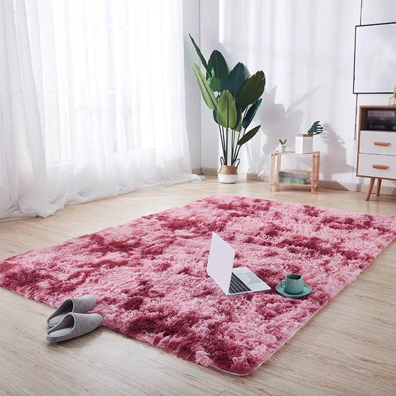 Simplicity Tie dye Shag Carpet Polyester Indoor Rug Non-Slip Backing Area Carpet for Home Decoration