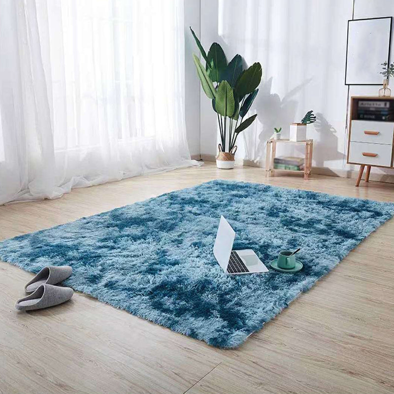 Simplicity Tie dye Shag Carpet Polyester Indoor Rug Non-Slip Backing Area Carpet for Home Decoration