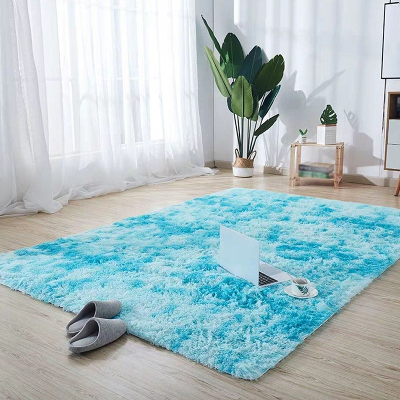 Simplicity Tie dye Shag Carpet Polyester Indoor Rug Non-Slip Backing Area Carpet for Home Decoration