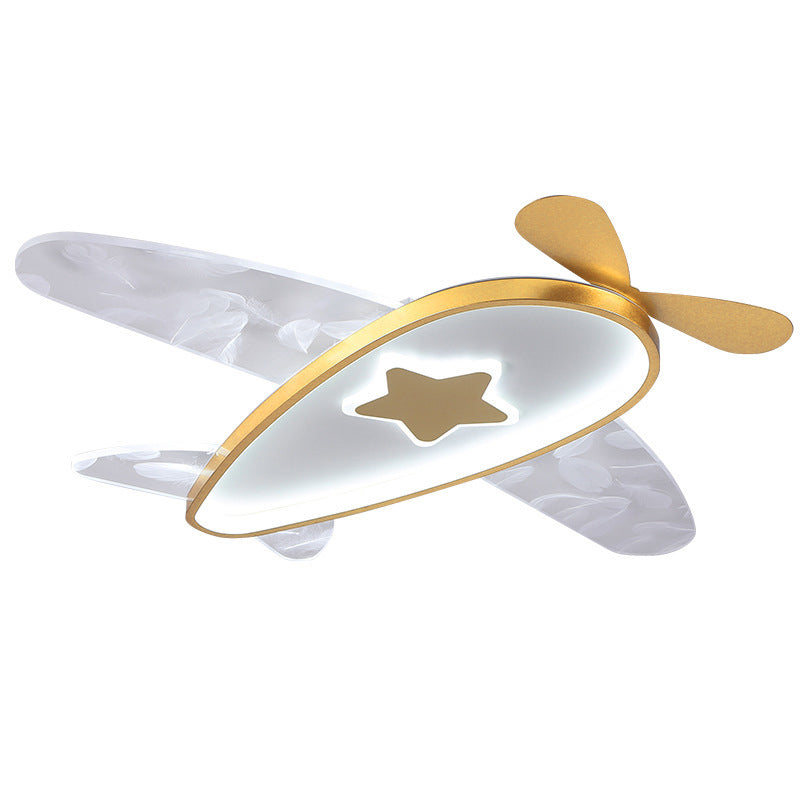 Plafonnier LED moderne à montage encastré en métal avec 1 lumière pour chambre à coucher