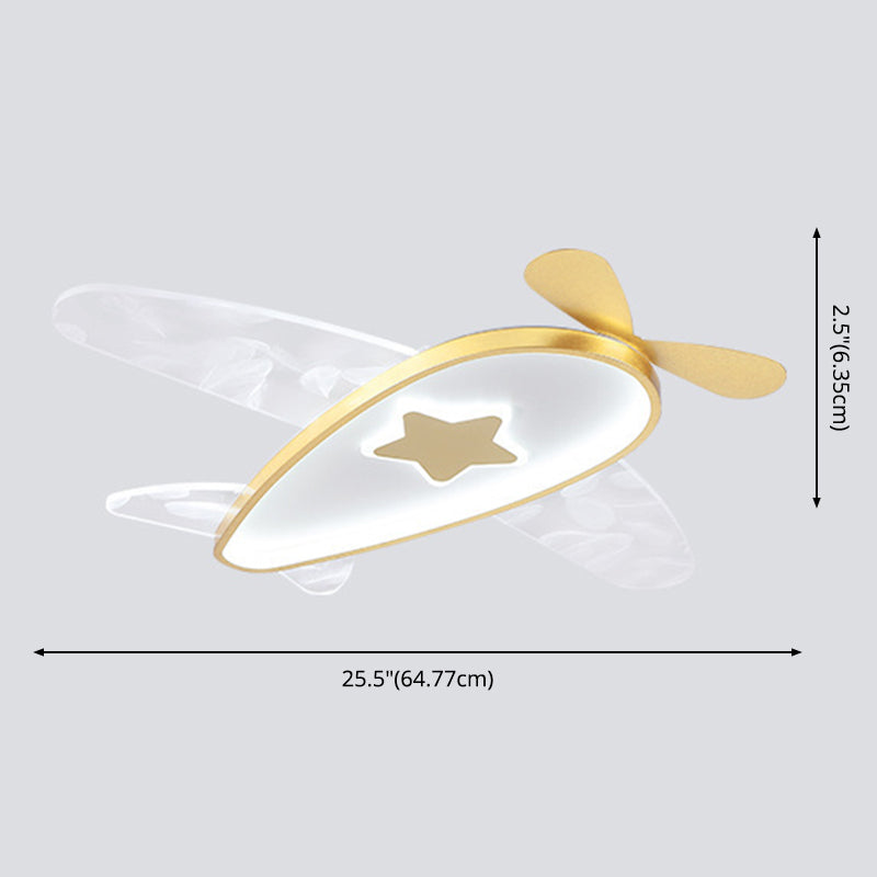 Plafonnier LED moderne à montage encastré en métal avec 1 lumière pour chambre à coucher