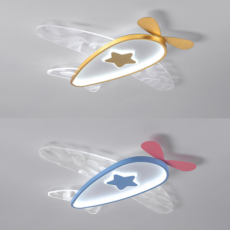 Plafonnier LED moderne à montage encastré en métal avec 1 lumière pour chambre à coucher