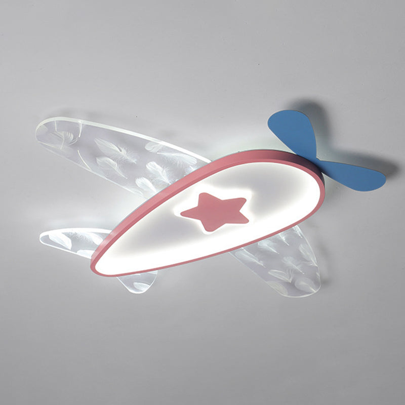 Plafonnier LED moderne à montage encastré en métal avec 1 lumière pour chambre à coucher