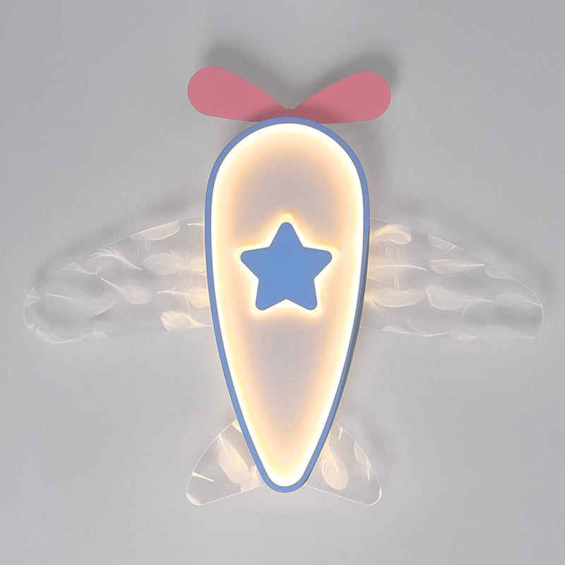 Plafonnier LED moderne à montage encastré en métal avec 1 lumière pour chambre à coucher