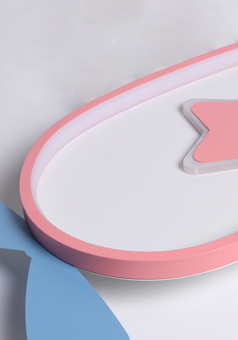 Plafonnier LED moderne à montage encastré en métal avec 1 lumière pour chambre à coucher