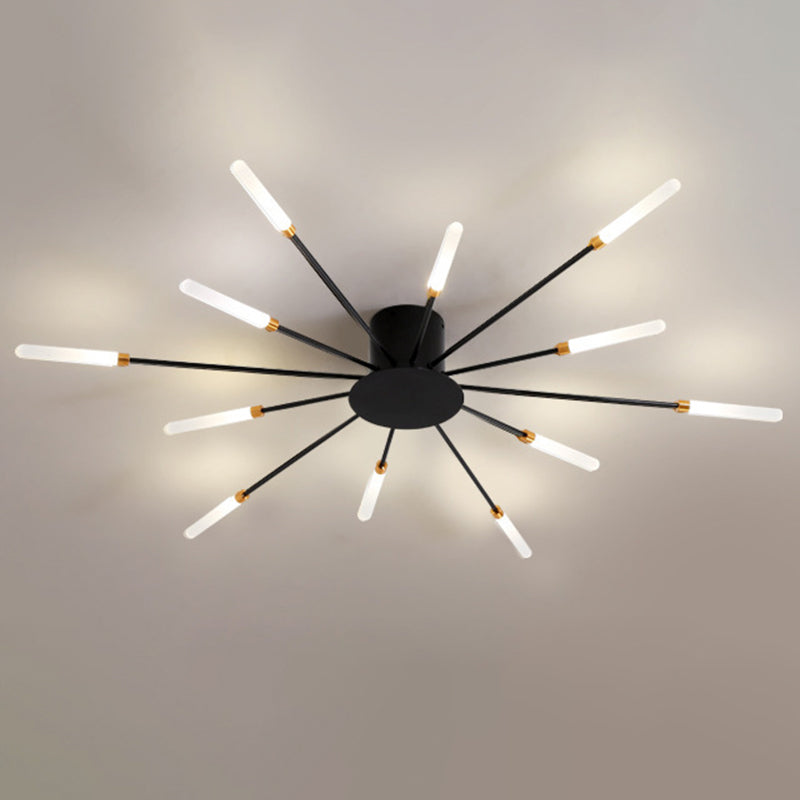 Soporte empotrado moderno lineal de acrílico de Sputnik de las luces de techo rasantes de la sala de estar LED
