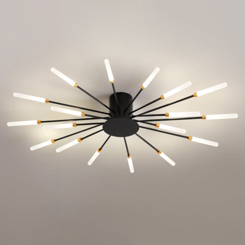 Soporte empotrado moderno lineal de acrílico de Sputnik de las luces de techo rasantes de la sala de estar LED