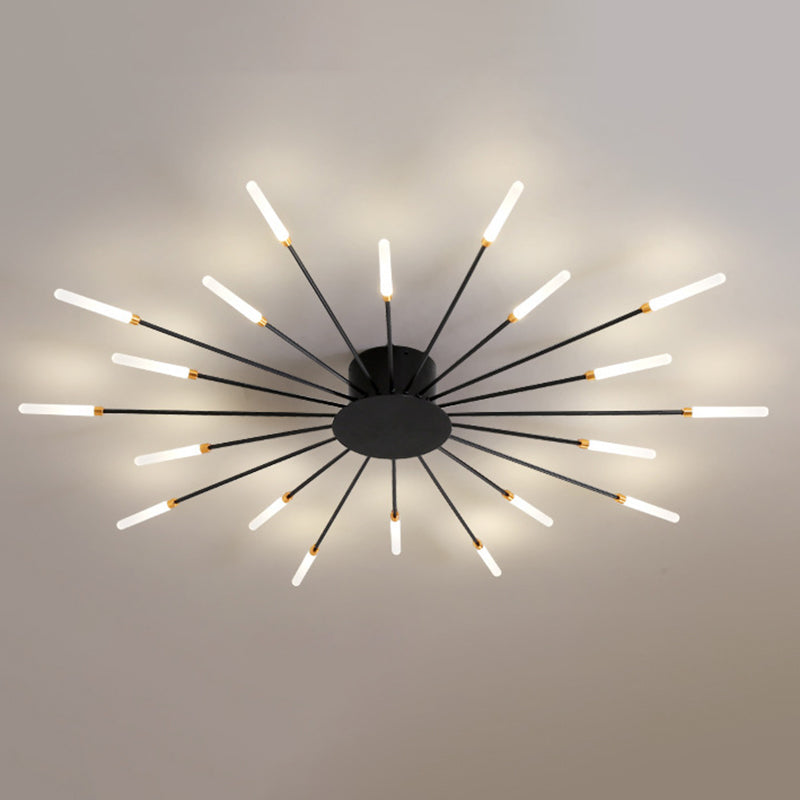 Soporte empotrado moderno lineal de acrílico de Sputnik de las luces de techo rasantes de la sala de estar LED