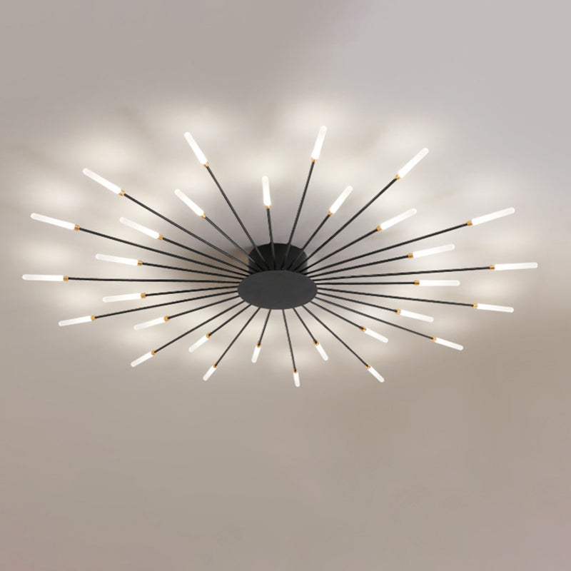 Soporte empotrado moderno lineal de acrílico de Sputnik de las luces de techo rasantes de la sala de estar LED