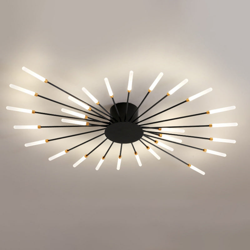 Soporte empotrado moderno lineal de acrílico de Sputnik de las luces de techo rasantes de la sala de estar LED