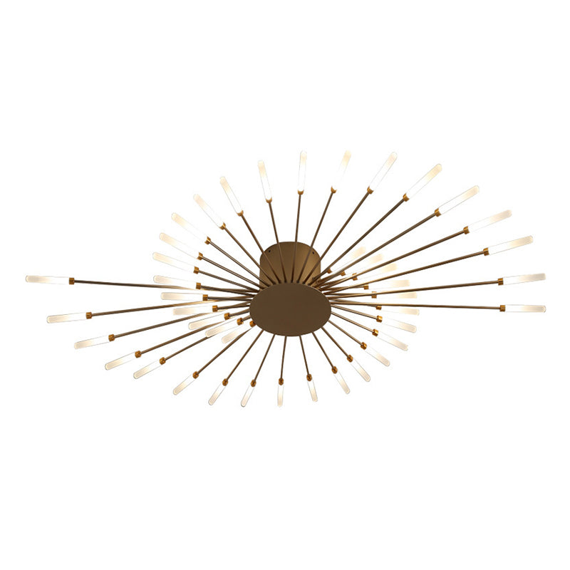Soporte empotrado moderno lineal de acrílico de Sputnik de las luces de techo rasantes de la sala de estar LED