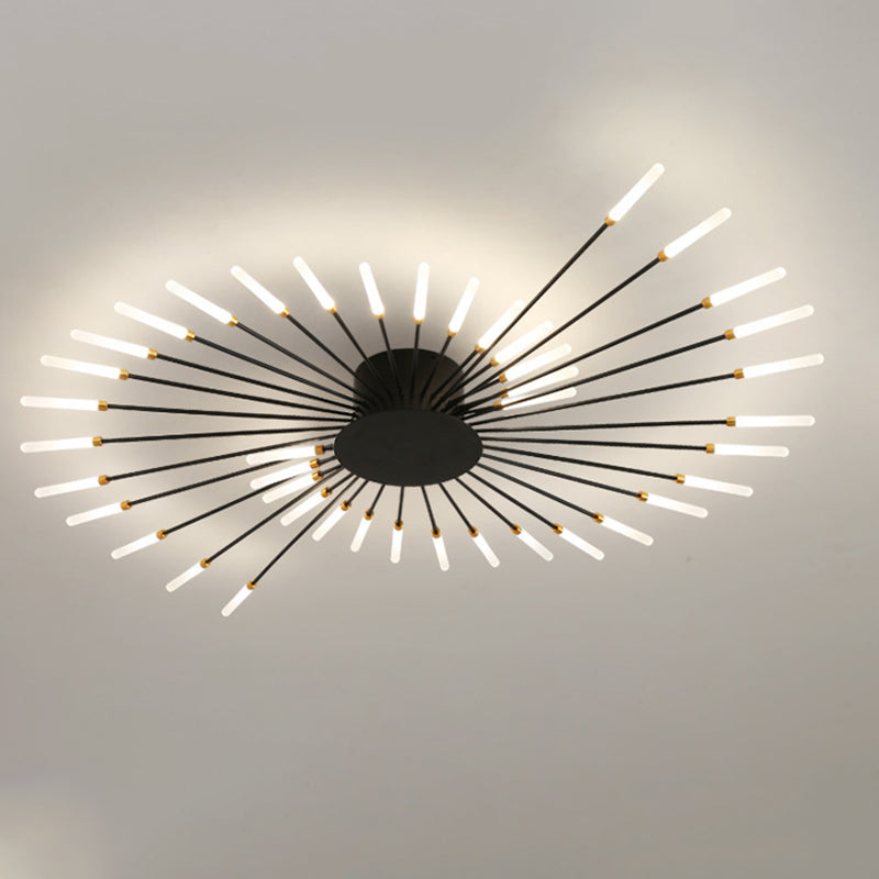 Soporte empotrado moderno lineal de acrílico de Sputnik de las luces de techo rasantes de la sala de estar LED
