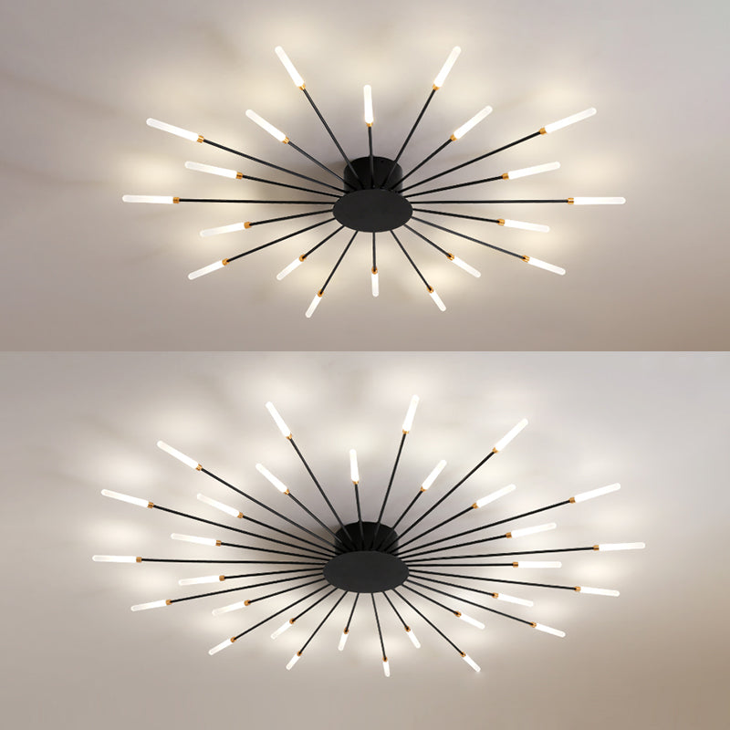 Soporte empotrado moderno lineal de acrílico de Sputnik de las luces de techo rasantes de la sala de estar LED