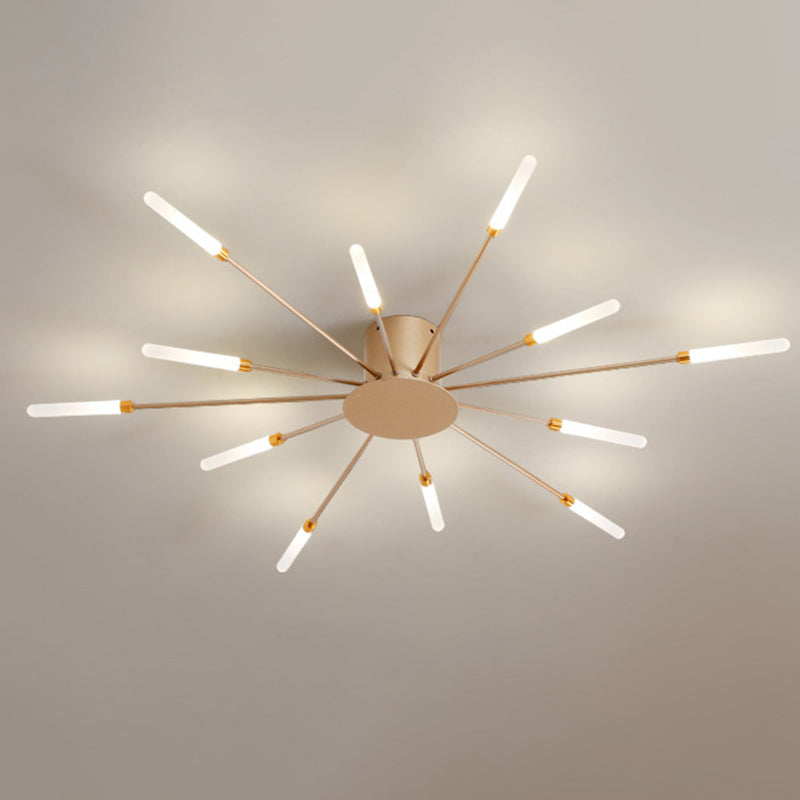 Soporte empotrado moderno lineal de acrílico de Sputnik de las luces de techo rasantes de la sala de estar LED