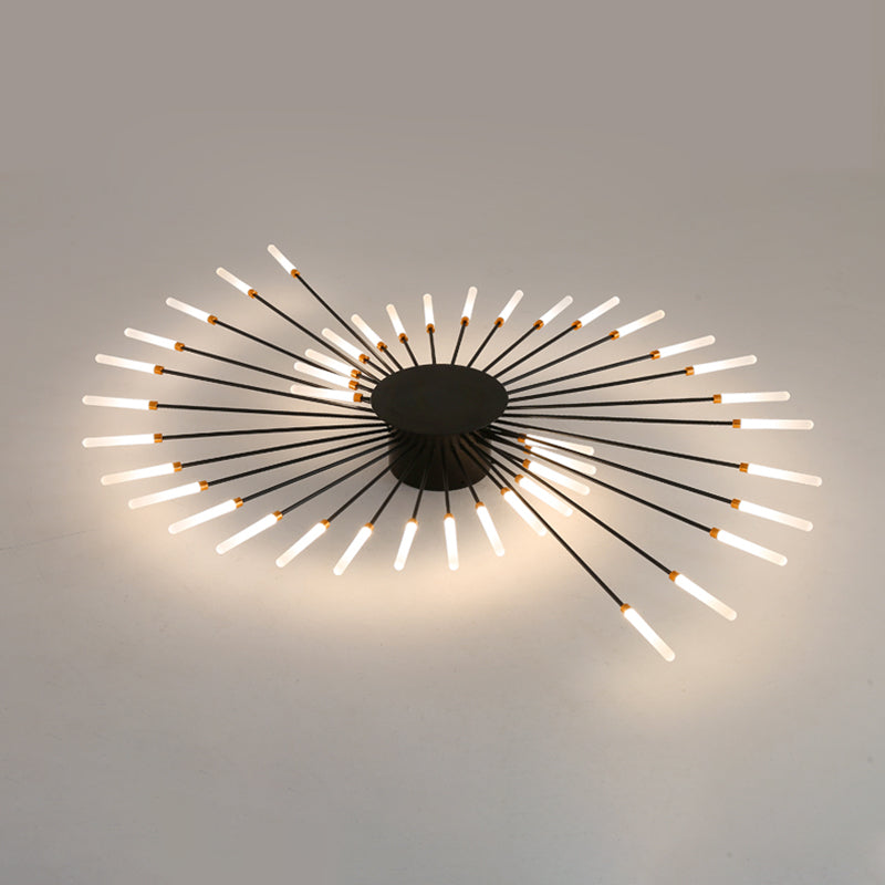 Soporte empotrado moderno lineal de acrílico de Sputnik de las luces de techo rasantes de la sala de estar LED