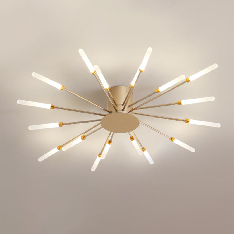 Soporte empotrado moderno lineal de acrílico de Sputnik de las luces de techo rasantes de la sala de estar LED