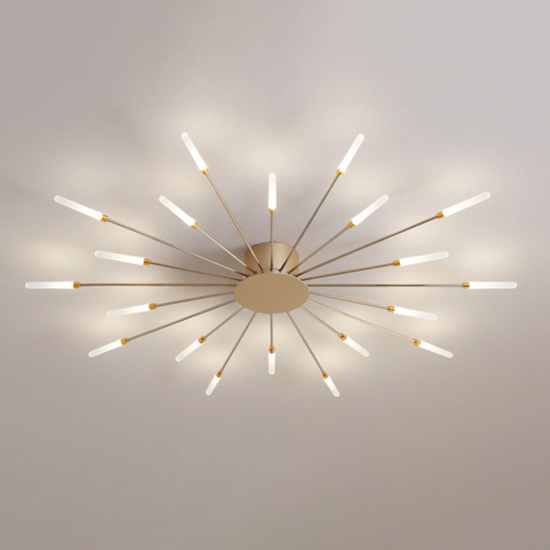 Soporte empotrado moderno lineal de acrílico de Sputnik de las luces de techo rasantes de la sala de estar LED