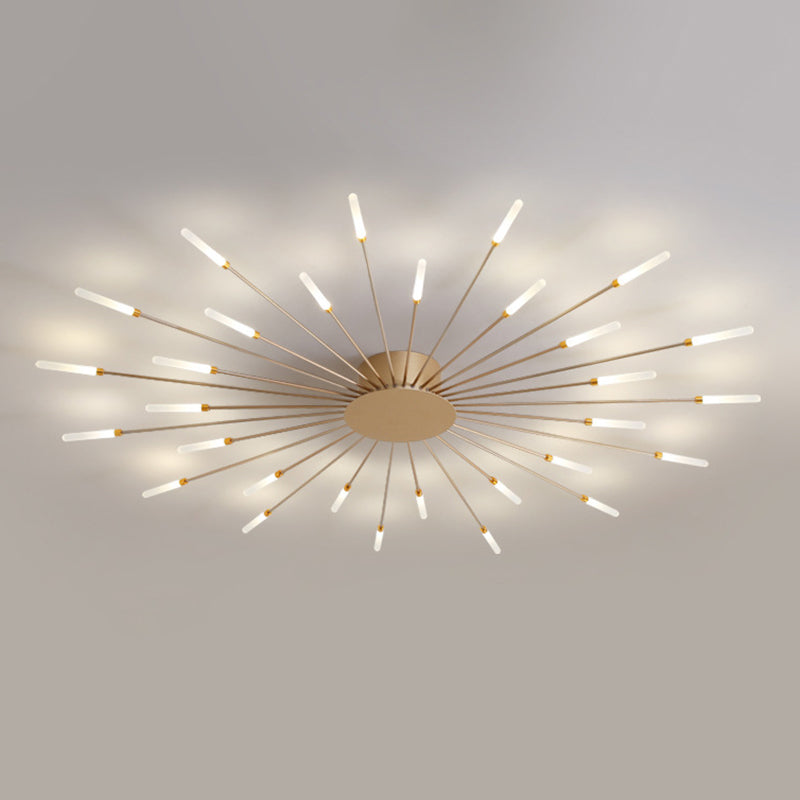 Soporte empotrado moderno lineal de acrílico de Sputnik de las luces de techo rasantes de la sala de estar LED