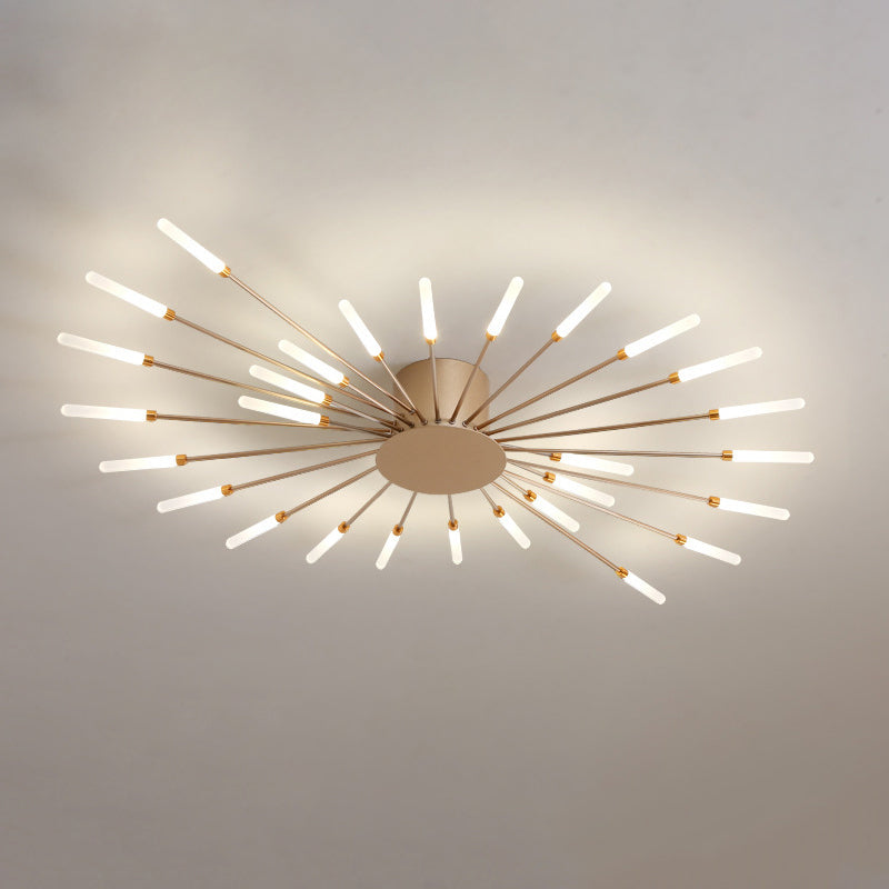 Soporte empotrado moderno lineal de acrílico de Sputnik de las luces de techo rasantes de la sala de estar LED