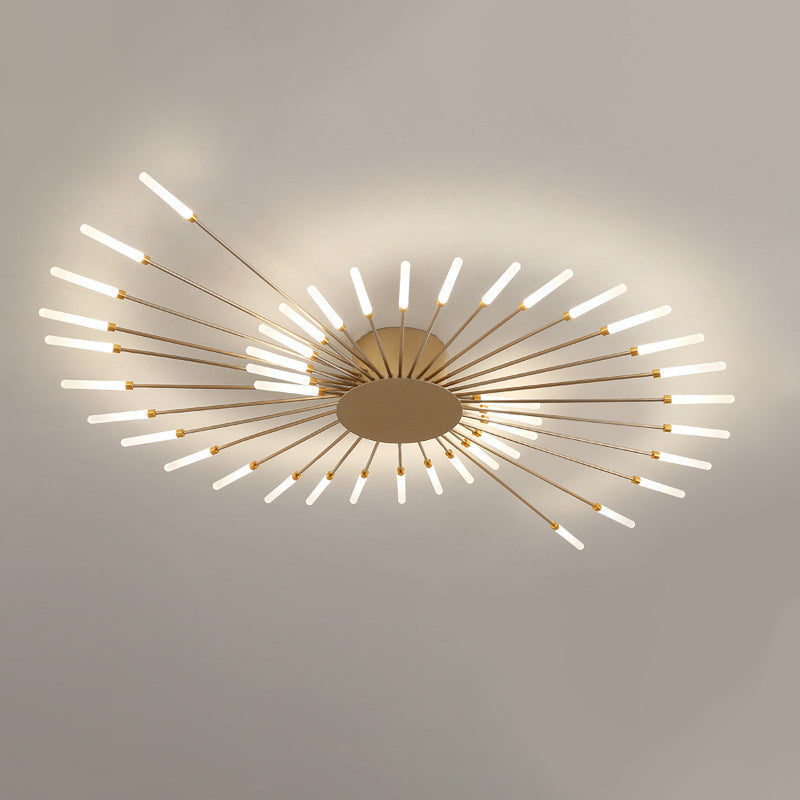 Soporte empotrado moderno lineal de acrílico de Sputnik de las luces de techo rasantes de la sala de estar LED