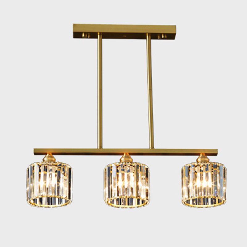 Cilindro illuminazione dell'isola Crystal Contemporary Simplicity Fissature di illuminazione a sospensione per il ristorante