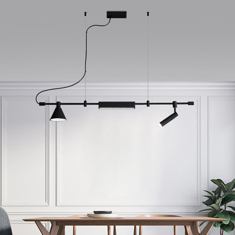 Cylinder Island Lighting Metallic Contemporary Simplicity Pendant Lighting Fixtures for Restaurant