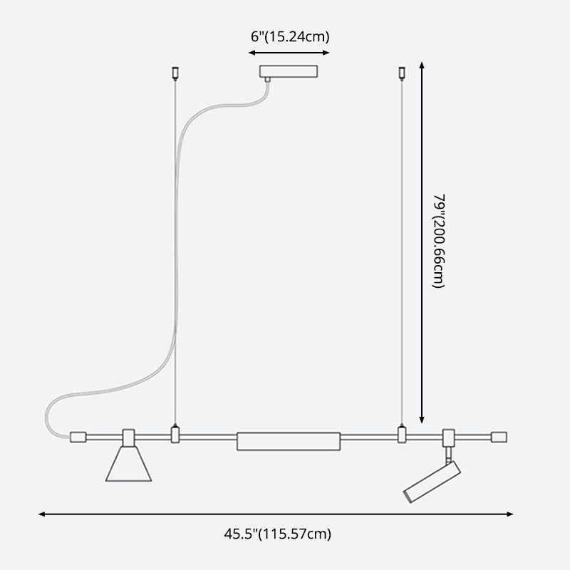 Cylinder Island Lighting Metallic Contemporary Simplicity Pendant Lighting Fixtures for Restaurant