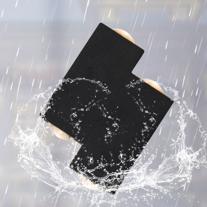 Lámpara de pared LED al aire libre negra en el moderno estilo conciso de aluminio impermeable a la pared de la pared