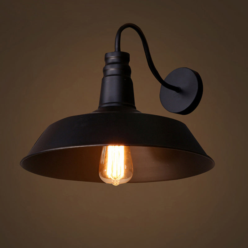Black Industrial Style Sconce Light Fixtures Wrought Iron Wall Lamp Sconce for Dining Room