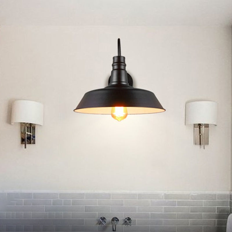 Black Industrial Style Sconce Light Fixtures Wrought Iron Wall Lamp Sconce for Dining Room