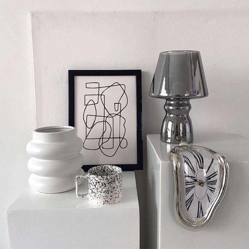 Nordic Style Torchiere Table Lamp Glass 1-Light Living Room Nightstand Light