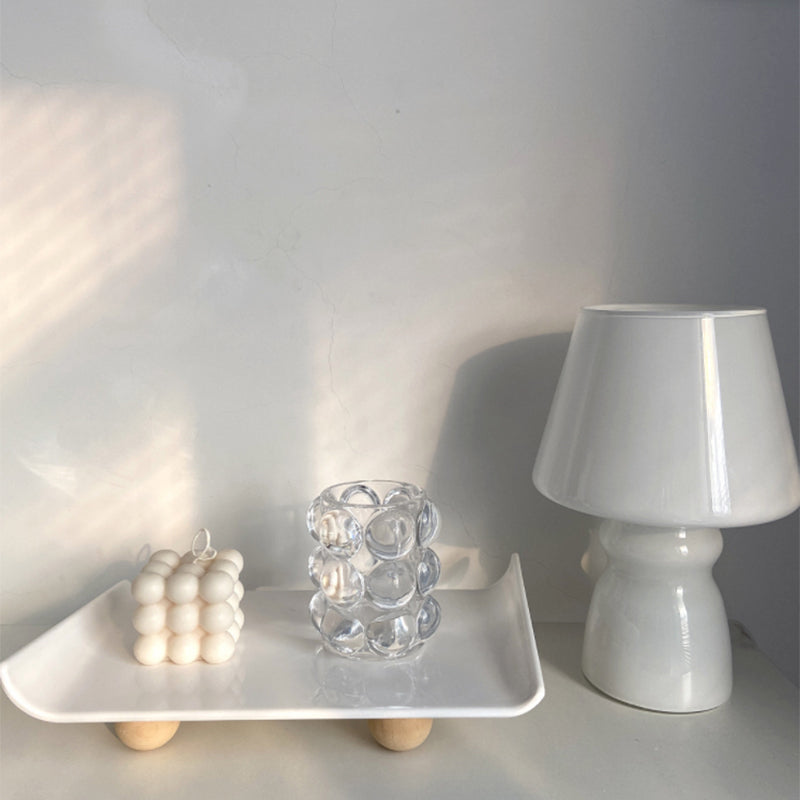 Nordic Style Torchiere Table Lamp Glass 1-Light Living Room Nightstand Light