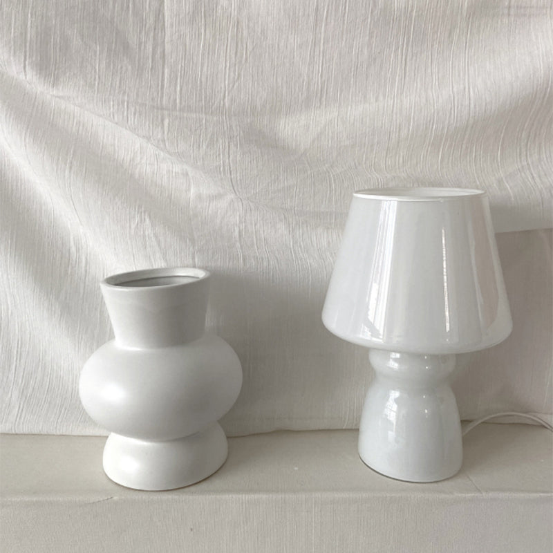 Nordic Style Torchiere Table Lamp Glass 1-Light Living Room Nightstand Light