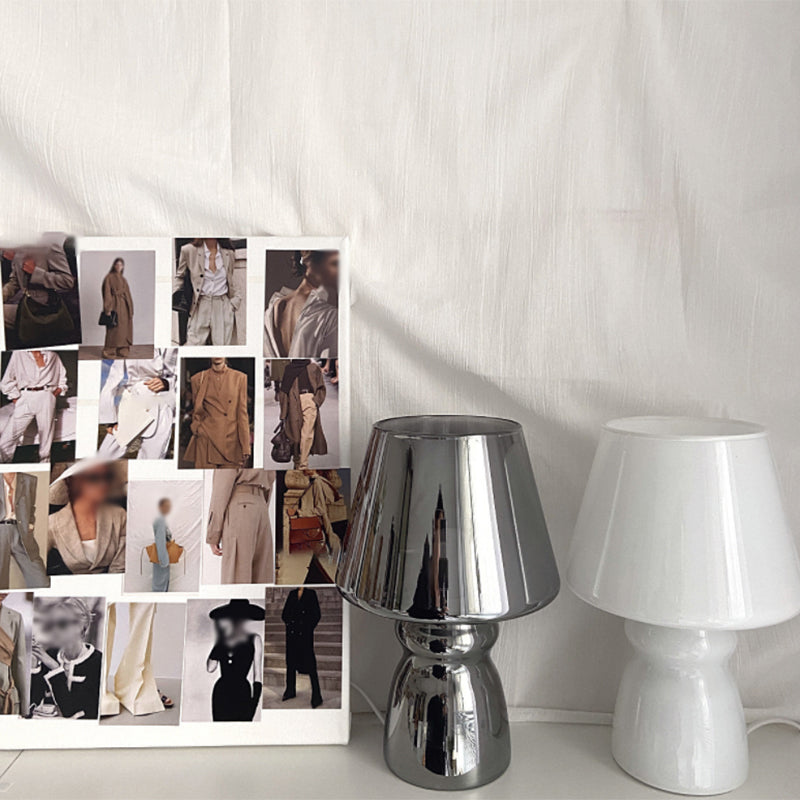 Nordic Style Torchiere Table Lamp Glass 1-Light Living Room Nightstand Light