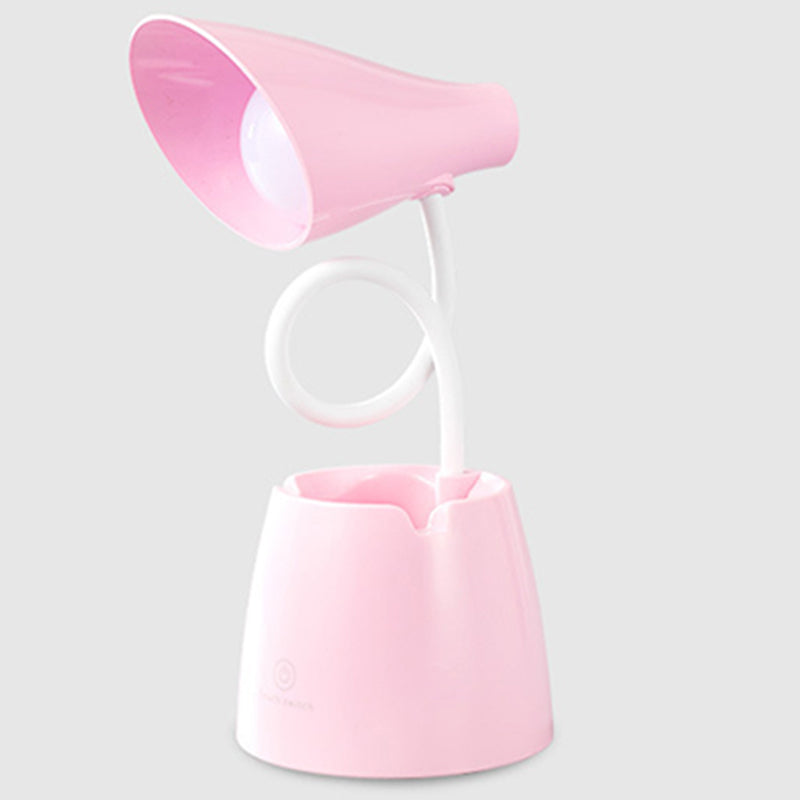 Lámpara de lectura LED LED LECHE MACARON CON Luz de mesa recargable con sombra de plástico cónico