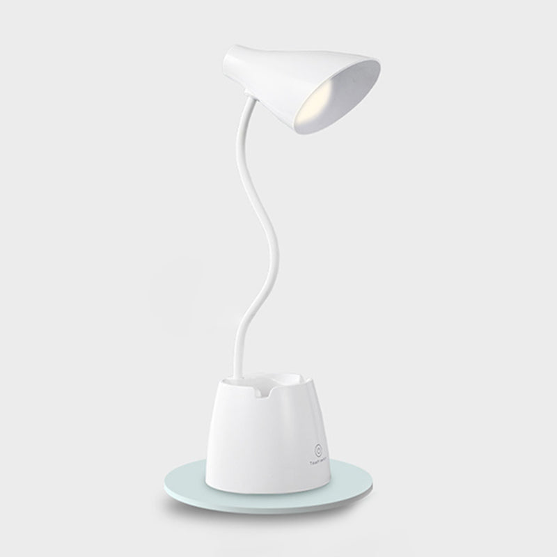 Lámpara de lectura LED LED LECHE MACARON CON Luz de mesa recargable con sombra de plástico cónico
